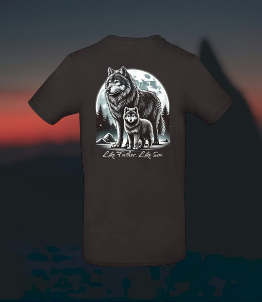 Like Father, Like Son Heren T-Shirt - Wolf Edition
