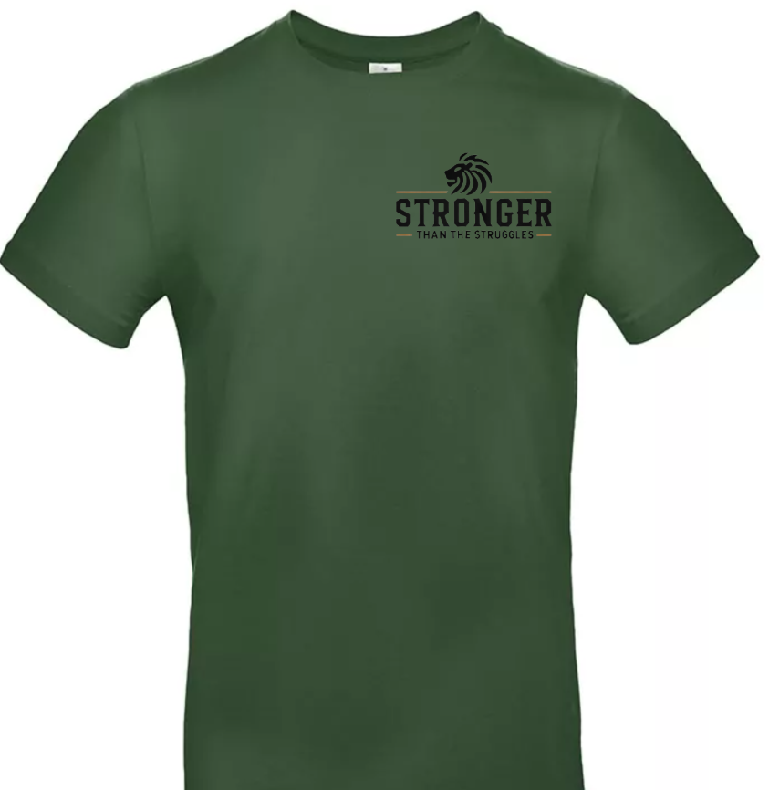Stronger Than The Struggles Heren T-Shirt - Original Edition (Zwart/Bronze & Wit/Bronze Logo)