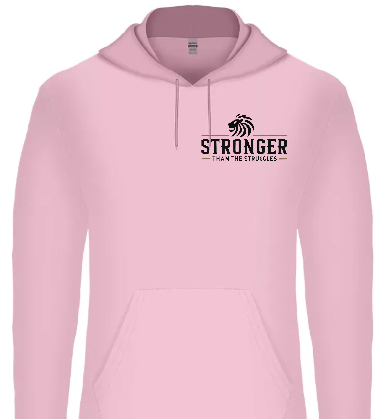 Stronger Than The Struggles Unisex  Hoodie - Original Edition (Wit/Brons & Zwart/Brons Logo)