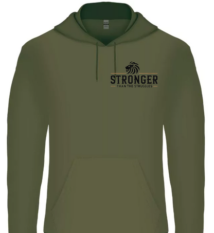 Stronger Than The Struggles Unisex  Hoodie - Original Edition (Wit/Brons & Zwart/Brons Logo)