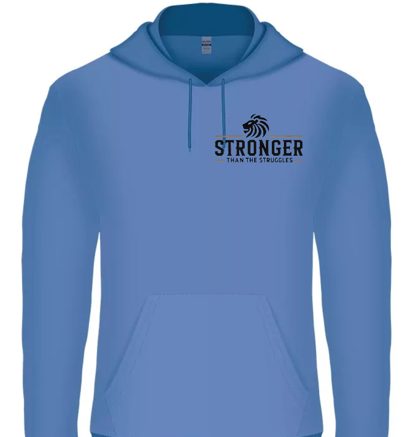 Stronger Than The Struggles Unisex  Hoodie - Original Edition (Wit/Brons & Zwart/Brons Logo)