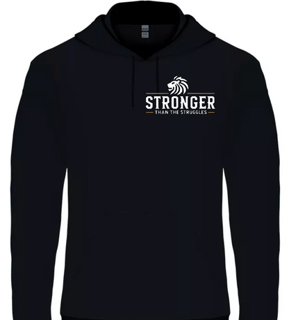 Stronger Than The Struggles Unisex  Hoodie - Original Edition (Wit/Brons & Zwart/Brons Logo)