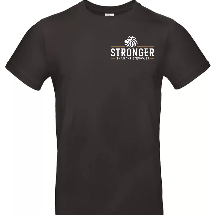 Stronger Than The Struggles Heren T-Shirt - Original Edition (Zwart/Bronze & Wit/Bronze Logo)