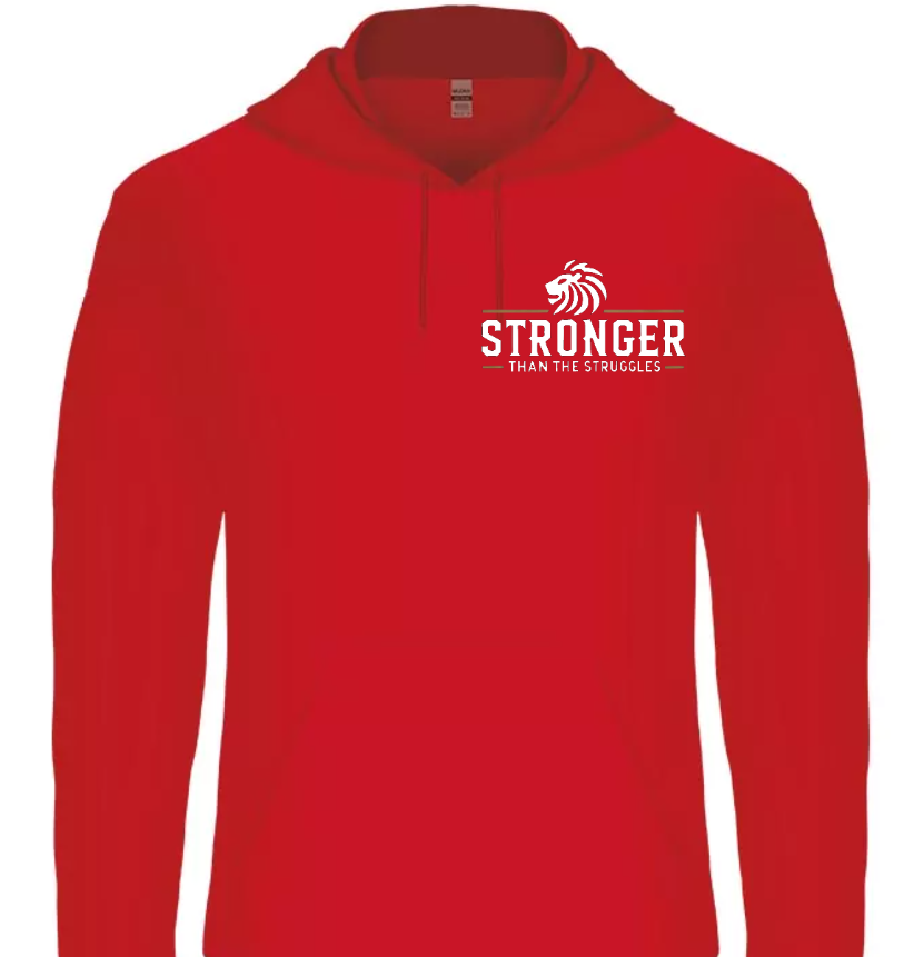 Stronger Than The Struggles Unisex  Hoodie - Original Edition (Wit/Brons & Zwart/Brons Logo)