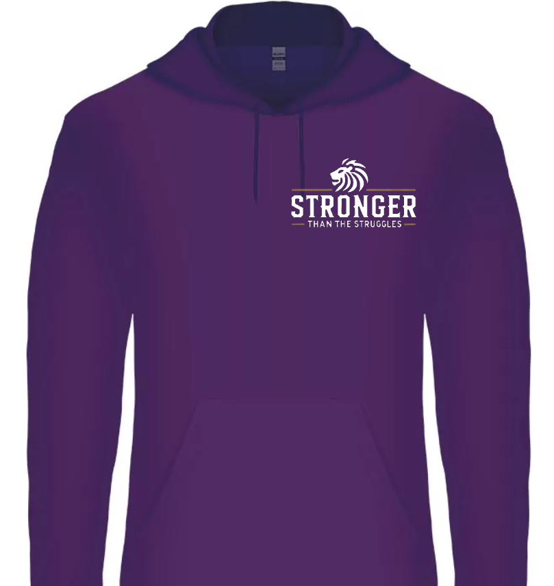 Stronger Than The Struggles Unisex  Hoodie - Original Edition (Wit/Brons & Zwart/Brons Logo)