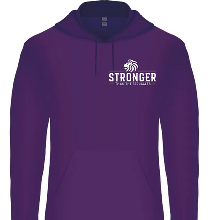 Stronger Than The Struggles Unisex  Hoodie - Original Edition (Wit/Brons & Zwart/Brons Logo)