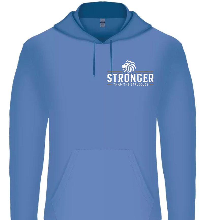 Stronger Than The Struggles Unisex  Hoodie - Original Edition (Wit/Brons & Zwart/Brons Logo)