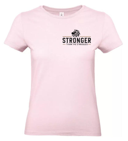 Stronger Than The Struggles Dames T-Shirt - Original Edition (Zwart/Bronze & Wit/Bronze Logo)