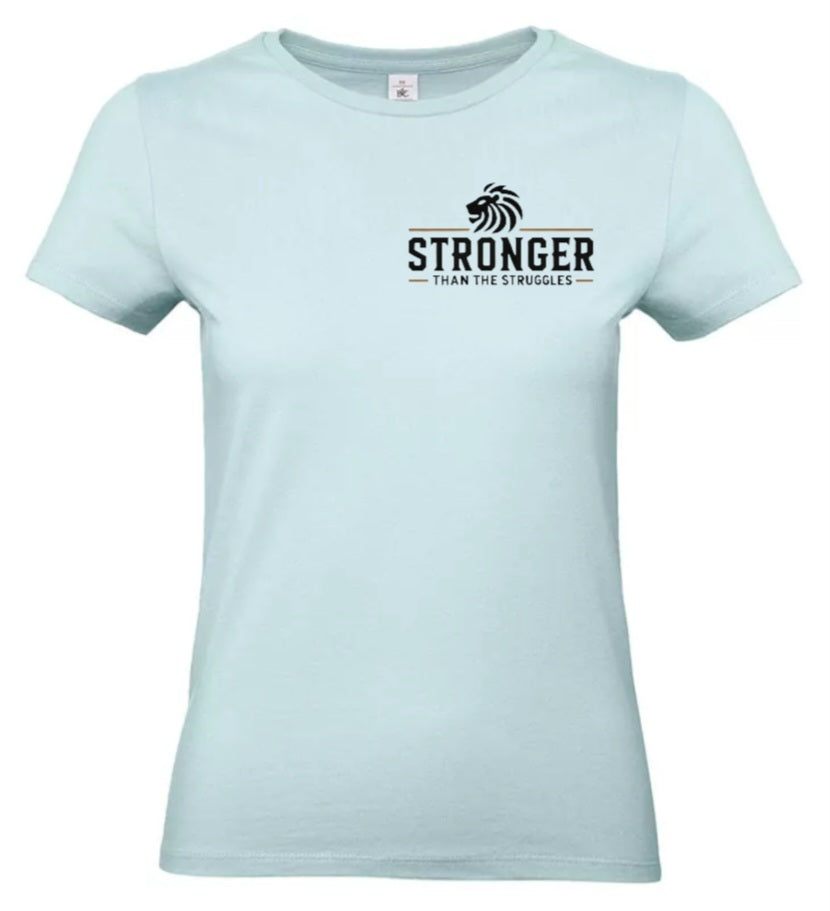 Stronger Than The Struggles Dames T-Shirt - Original Edition (Zwart/Bronze & Wit/Bronze Logo)