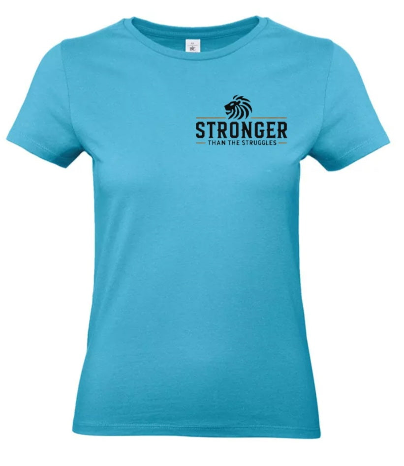 Stronger Than The Struggles Dames T-Shirt - Original Edition (Zwart/Bronze & Wit/Bronze Logo)