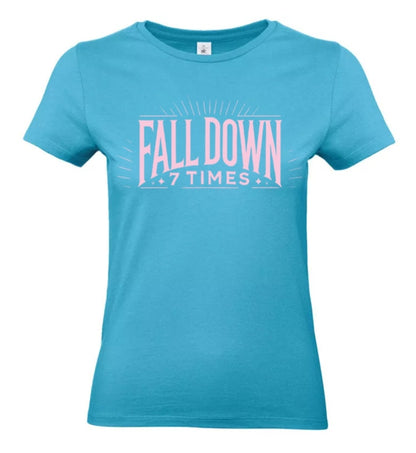 Rise Again Dames T-Shirt – Power Edition (Roségouden & Roze Logo's)