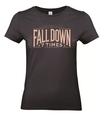 Rise Again Dames T-Shirt – Power Edition (Roségouden & Roze Logo's)