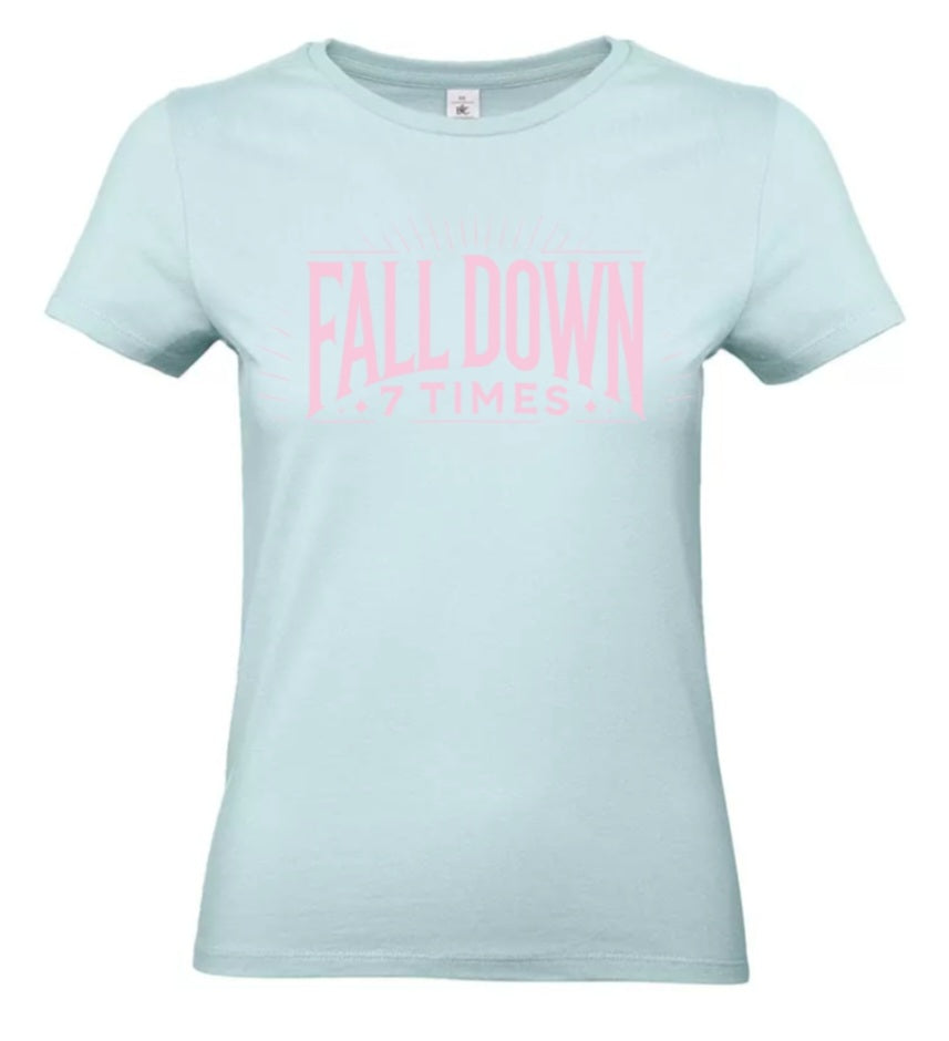 Rise Again Dames T-Shirt – Power Edition (Roségouden & Roze Logo's)