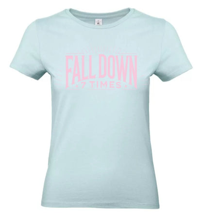 Rise Again Dames T-Shirt – Power Edition (Roségouden & Roze Logo's)