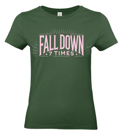 Rise Again Dames T-Shirt – Power Edition (Roségouden & Roze Logo's)