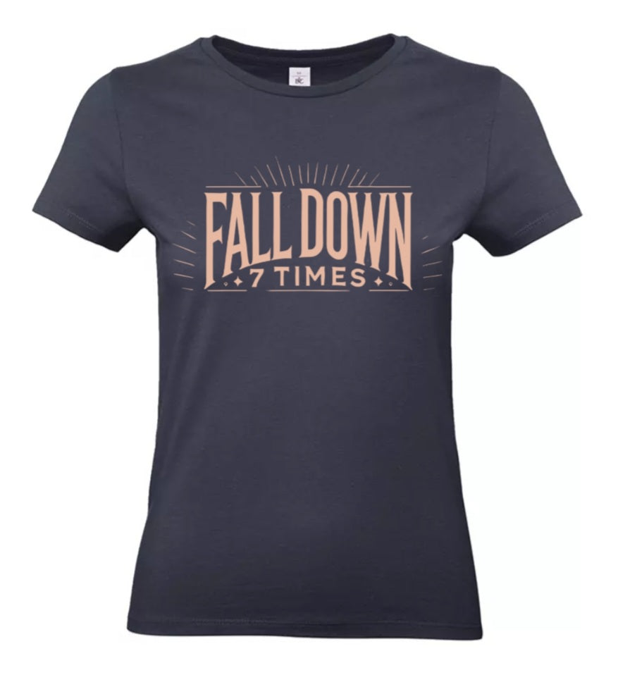 Rise Again Dames T-Shirt – Power Edition (Roségouden & Roze Logo's)