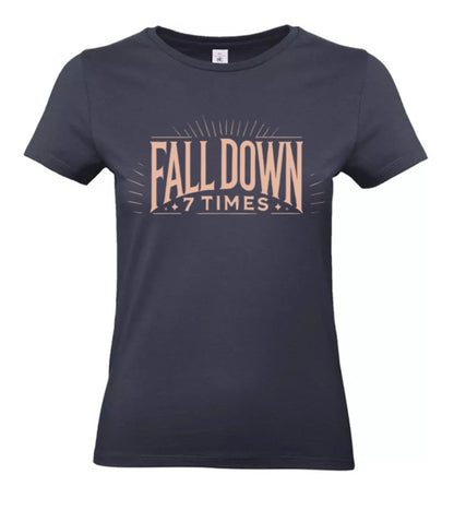 Rise Again Dames T-Shirt – Power Edition (Roségouden & Roze Logo's)