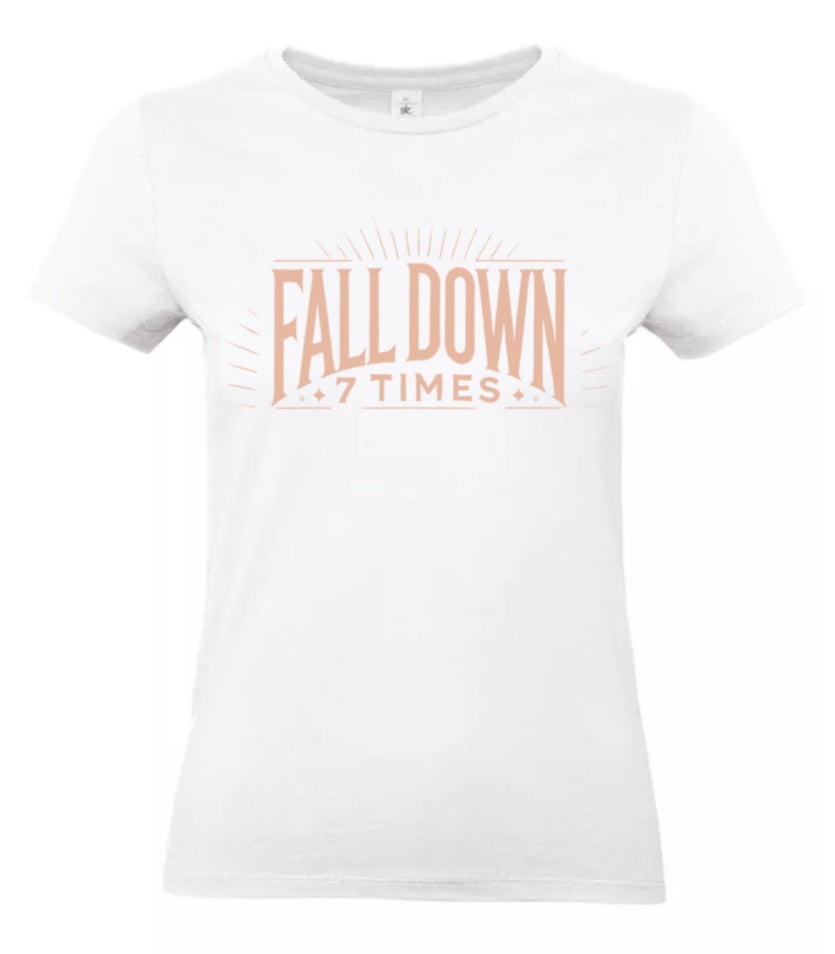 Rise Again Dames T-Shirt – Power Edition (Roségouden & Roze Logo's)