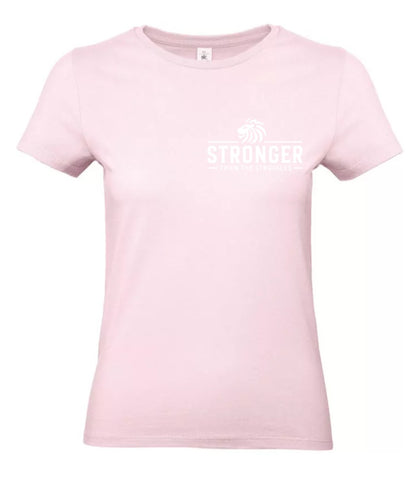 Stronger Than The Struggles Dames T-Shirt - Classic Edition (Witte & Zwarte logo)