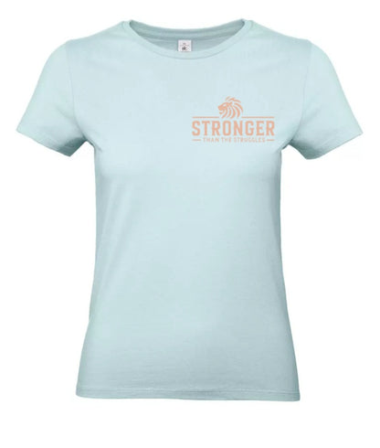 Stronger Than The Struggles Dames T-Shirt - Power Edition (Roségouden & Roze logo)
