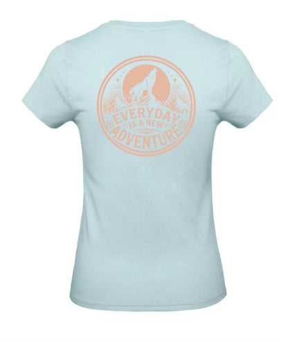 Everyday Is A New Adventure Dames T-Shirt - Power Edition  (Roségouden & Roze logo's)