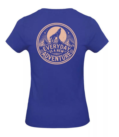 Everyday Is A New Adventure Dames T-Shirt - Power Edition  (Roségouden & Roze logo's)