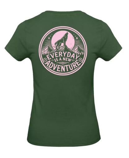 Everyday Is A New Adventure Dames T-Shirt - Power Edition  (Roségouden & Roze logo's)