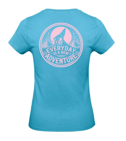 Everyday Is A New Adventure Dames T-Shirt - Power Edition  (Roségouden & Roze logo's)