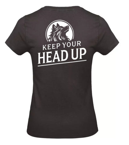 Keep Your Head Up Dames T-Shirt - Classic Edition (Witte & Zwarte Logo's)