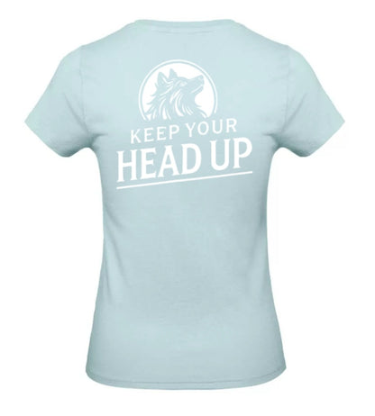 Keep Your Head Up Dames T-Shirt - Classic Edition (Witte & Zwarte Logo's)