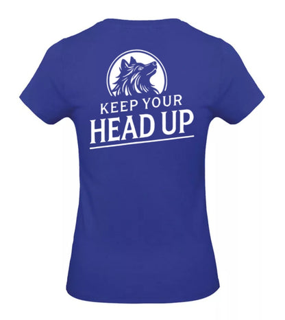 Keep Your Head Up Dames T-Shirt - Classic Edition (Witte & Zwarte Logo's)