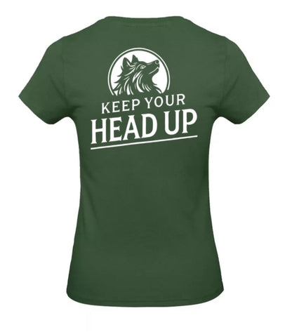 Keep Your Head Up Dames T-Shirt - Classic Edition (Witte & Zwarte Logo's)
