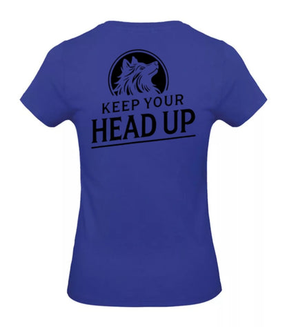 Keep Your Head Up Dames T-Shirt - Classic Edition (Witte & Zwarte Logo's)