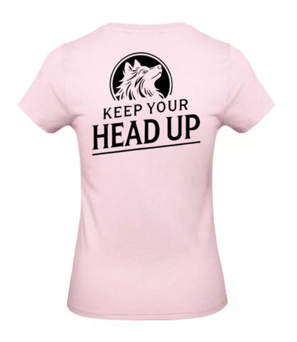 Keep Your Head Up Dames T-Shirt - Classic Edition (Witte & Zwarte Logo's)