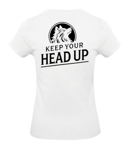 Keep Your Head Up Dames T-Shirt - Classic Edition (Witte & Zwarte Logo's)