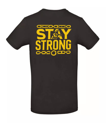 Stay Strong Heren T-Shirt - Power Edition (Gouden Logo's)
