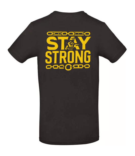 Stay Strong Heren T-Shirt - Power Edition (Gouden Logo's)