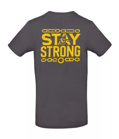 Stay Strong Heren T-Shirt - Power Edition (Gouden Logo's)