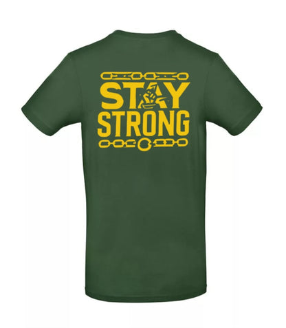 Stay Strong Heren T-Shirt - Power Edition (Gouden Logo's)