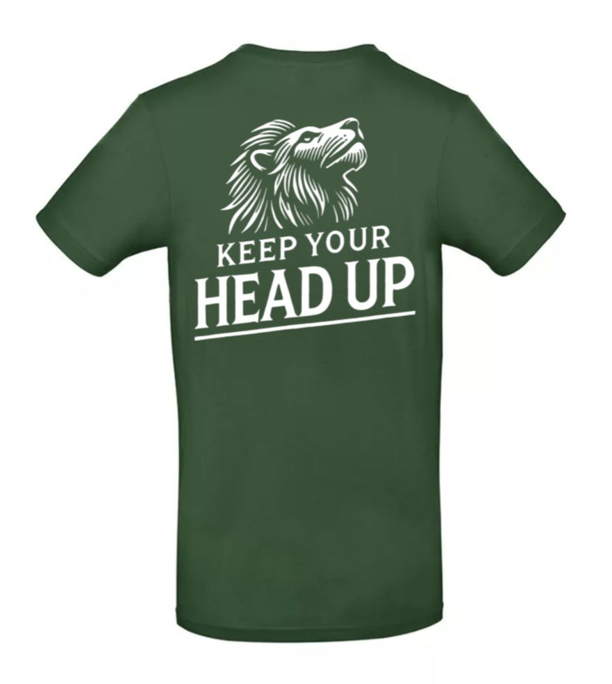 Keep Your Head Up Heren T-Shirt - Classic Edition (Witte & Zwarte logo)