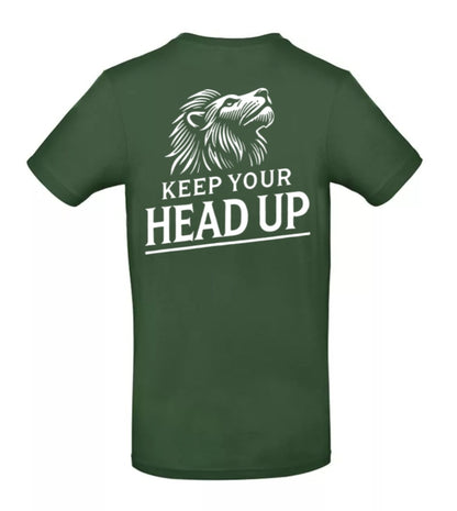 Keep Your Head Up Heren T-Shirt - Classic Edition (Witte & Zwarte logo)