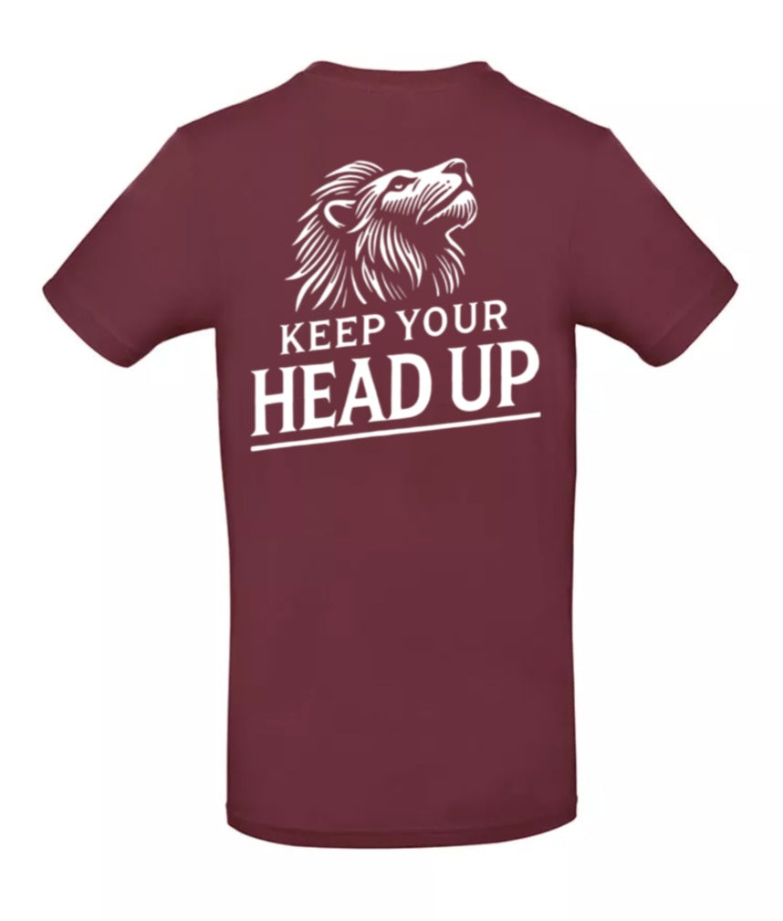 Keep Your Head Up Heren T-Shirt - Classic Edition (Witte & Zwarte logo)