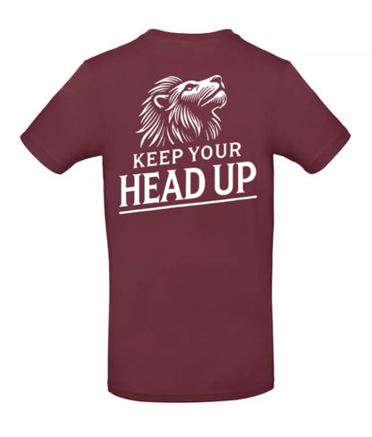 Keep Your Head Up Heren T-Shirt - Classic Edition (Witte & Zwarte logo)