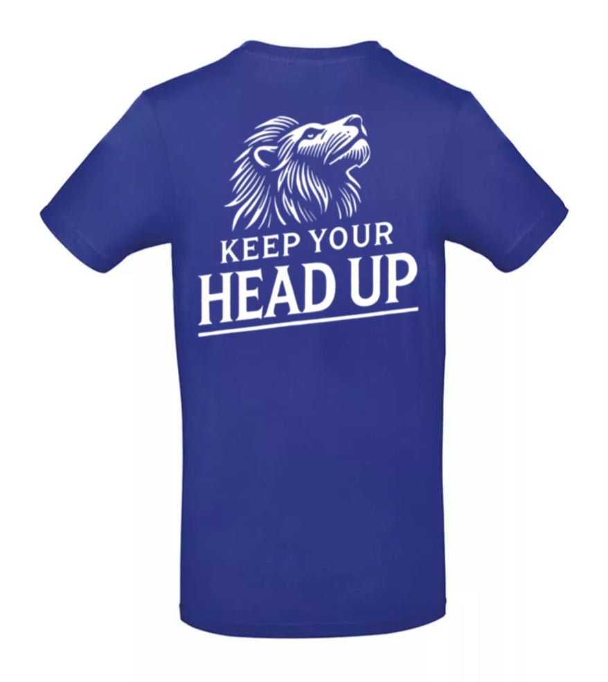 Keep Your Head Up Heren T-Shirt - Classic Edition (Witte & Zwarte logo)