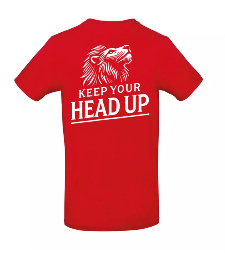 Keep Your Head Up Heren T-Shirt - Classic Edition (Witte & Zwarte logo)