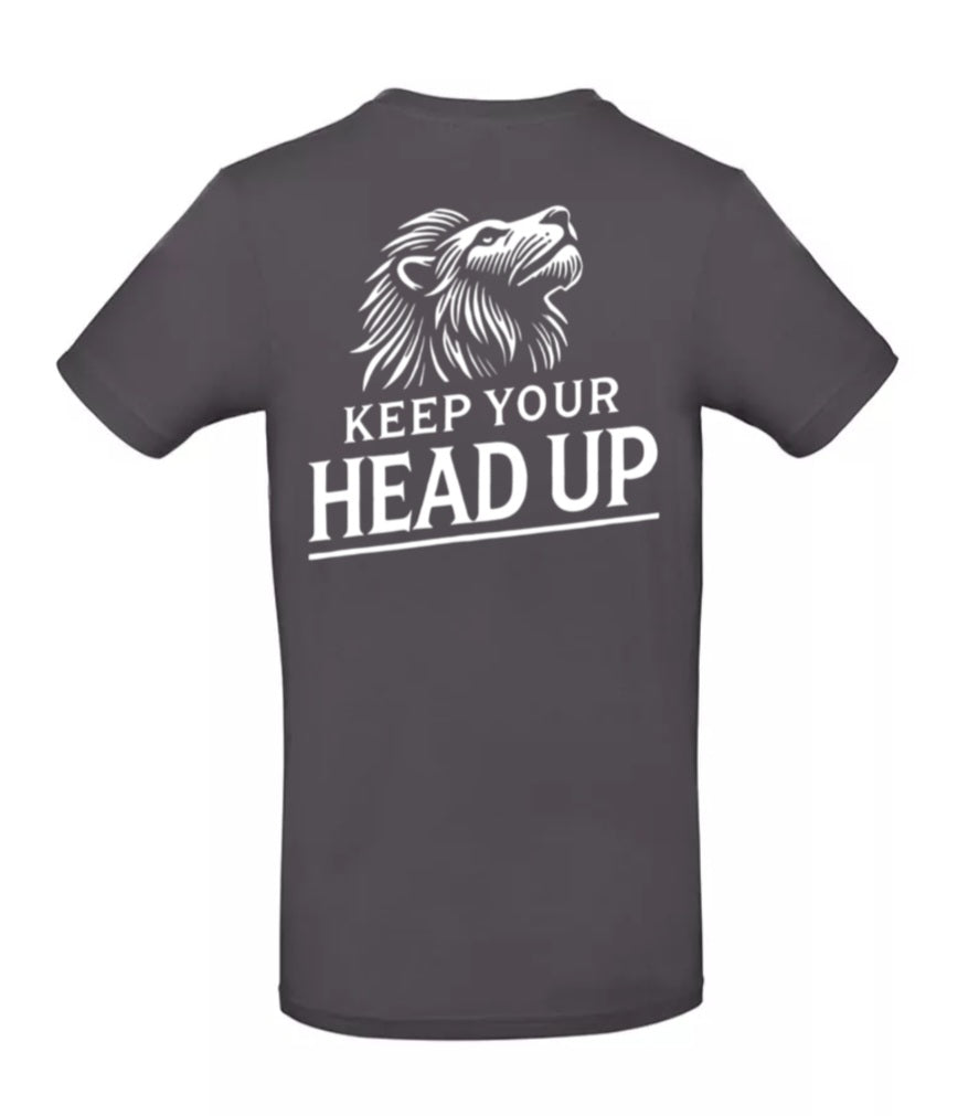 Keep Your Head Up Heren T-Shirt - Classic Edition (Witte & Zwarte logo)
