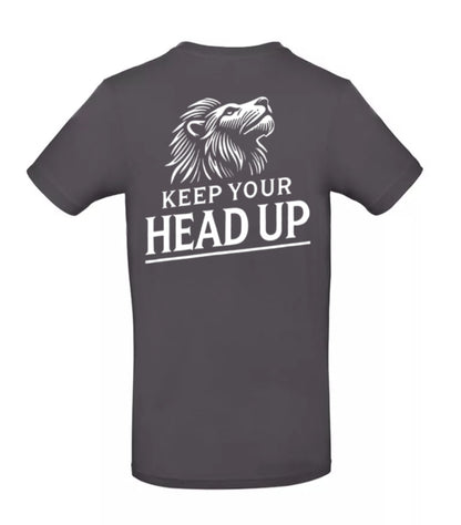 Keep Your Head Up Heren T-Shirt - Classic Edition (Witte & Zwarte logo)