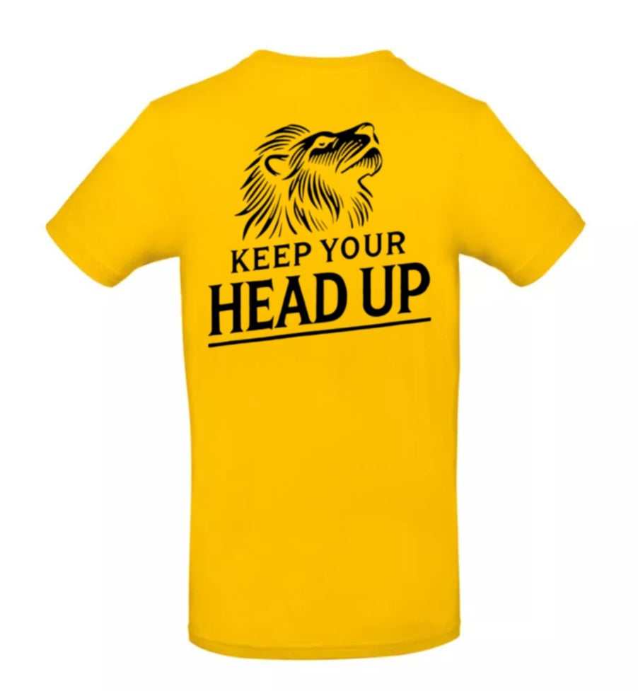 Keep Your Head Up Heren T-Shirt - Classic Edition (Witte & Zwarte logo)