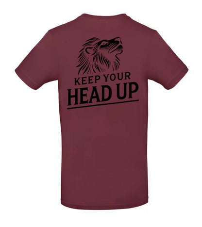 Keep Your Head Up Heren T-Shirt - Classic Edition (Witte & Zwarte logo)
