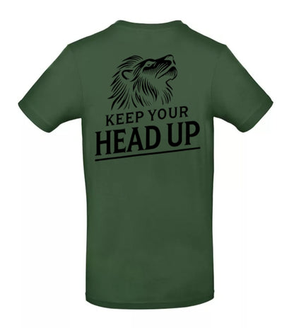 Keep Your Head Up Heren T-Shirt - Classic Edition (Witte & Zwarte logo)